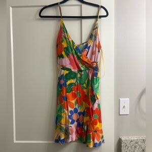 Medium Gianni Bini Tropical Tiki Wrap Dress
